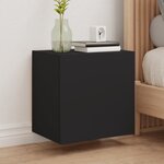 vidaXL Meubles TV muraux 2 Pièces noir 40 5x30x40 cm bois d'ingénierie