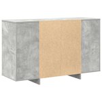 vidaXL Buffet gris béton Gris béton Mélamine 120 x 41 x 75 cm