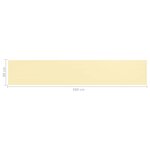 vidaXL Écran de balcon Beige 90x500 cm PEHD