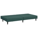 vidaXL Ensemble de canapés 2 Pièces vert foncé velours