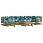 vidaXL Salon de jardin 8 Pièces avec coussins bois de pin imprégné