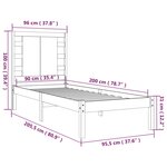 vidaXL Cadre de lit sans matelas 90x200 cm bois de pin massif