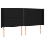 vidaXL Sommier à lattes de lit matelas et LED Noir 160x200 cm Tissu
