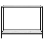 vidaXL Table console Blanc 100x35x75 cm Verre trempé