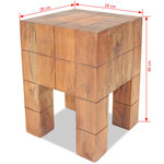vidaXL Tabouret Bois de récupération massif