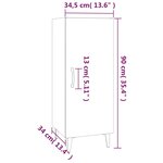 vidaXL Buffet Blanc brillant 34 5x34x90 cm Bois d'ingénierie