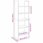 vidaXL Bibliothèque Blanc brillant 60x35x180 cm Bois d’ingénierie