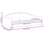 vidaXL Lit de repos noir 90x200 cm tissu