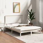 vidaXL Cadre de lit sans matelas blanc 120x190 cm bois massif