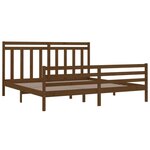 vidaXL Cadre de lit Marron miel Bois massif 200x200 cm