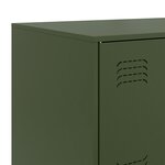 vidaXL Buffet vert olive 67x39x73 cm acier