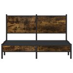 vidaXL Cadre de lit en métal sans matelas chêne fumé 140x190 cm