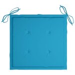 vidaXL Chaises de jardin avec coussins 2 Pièces Teck solide et acier