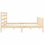vidaXL Cadre de lit avec tête de lit 200x200 cm bois massif