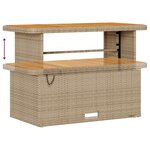 Ensemble de sofa de jardin de 9 pièces avec coussins Beige Poly Rattan Acacia