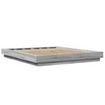 vidaXL Cadre de lit sans matelas sonoma gris 150x200 cm