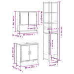 vidaXL Ensemble de meubles de salle de bain 3 Pièces Chêne fumé