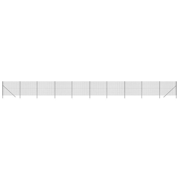 vidaXL Clôture en treillis métallique anthracite 2x25m acier galvanisé