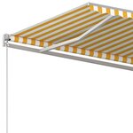 vidaXL Auvent manuel rétractable 600x350 cm Jaune et blanc