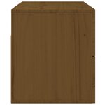 vidaXL Tables de chevet murales 2 Pièces Marron miel 50x36x40 cm