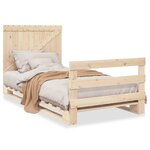 vidaXL Cadre de lit et tête de lit 100x200 cm bois de pin massif