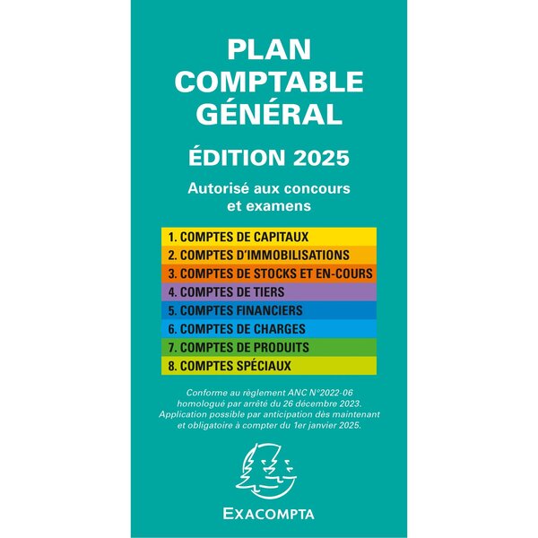 Plan Comptable Général Avec Couverture Plastique 17 5x9cm - X 10 - Exacompta