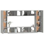 vidaXL Ensemble de meubles TV 8 Pièces Gris béton Bois d'ingénierie