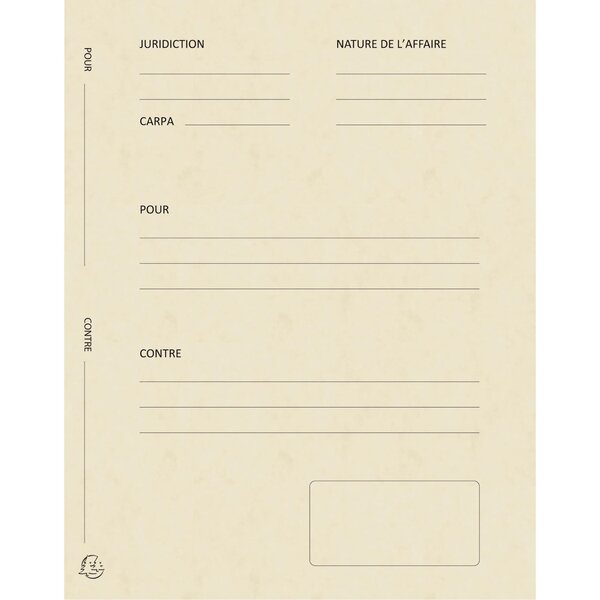 Paquet De 25 Dossiers De Plaidoirie Pour/contre Carte Lustrée 25x32cm - Ivoire - X 5 - Exacompta