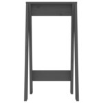 vidaXL Tabourets lot de 2 gris 40x40x75 cm bois massif de pin