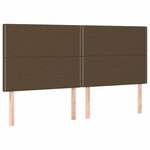 vidaXL Cadre de lit sans matelas marron foncé 200x200 cm tissu