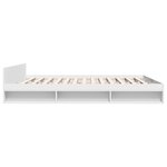 vidaXL Cadre de lit avec tiroirs blanc 200x200 cm bois d'ingénierie