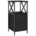 vidaXL Table de chevet noir 34x35 5x70 cm bois d’ingénierie