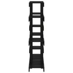 vidaXL Support à plantes Noir 104 5x25x109 5 cm Bois massif de pin