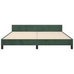 vidaXL Cadre de lit sans matelas vert foncé 160x200 cm velours