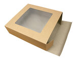 Boîte cadeaux en carton avec fenêtre 25 cm 2 pièces