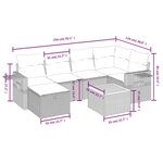vidaXL Salon de jardin avec coussins 7 Pièces beige résine tressée