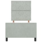 Lit vidaXL Gris clair 80x200 cm Velours