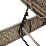 vidaXL Chaises longues avec coussins lot de 2 gris résine tressée