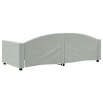 vidaXL Lit de repos sans matelas gris clair 90x200 cm velours