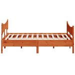 vidaXL Cadre de lit sans matelas cire marron 180x200cm bois pin massif