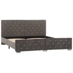 vidaXL Cadre de lit sans matelas gris velours 160x200 cm