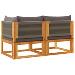 vidaXL Canapé de jardin avec coussins 2 places bois massif d'acacia