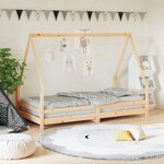 vidaXL Cadre de lit pour enfant 90x190 cm Bois de pin massif