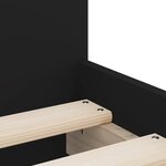 vidaXL Cadre de lit sans matelas noir 75x190 cm