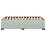 vidaXL Cadre de lit gris clair 120x190 cm velours