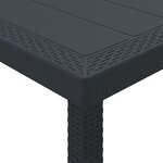 vidaXL Ensemble de Repas de Jardin de 5 Pièces avec Coussins Anthracite en Poly Rattan