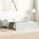 vidaXL Cadre de lit sans matelas blanc 150x200 cm