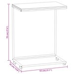 vidaXL Table d'appoint avec roues Blanc 55x35x70 cm Bois d'ingénierie