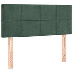 vidaXL Sommier à lattes de lit et matelas et LED Vert foncé 80x200 cm