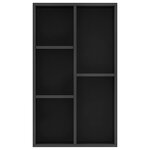 vidaXL Bibliothèque/Buffet Noir 50x25x80 cm Bois d’ingénierie